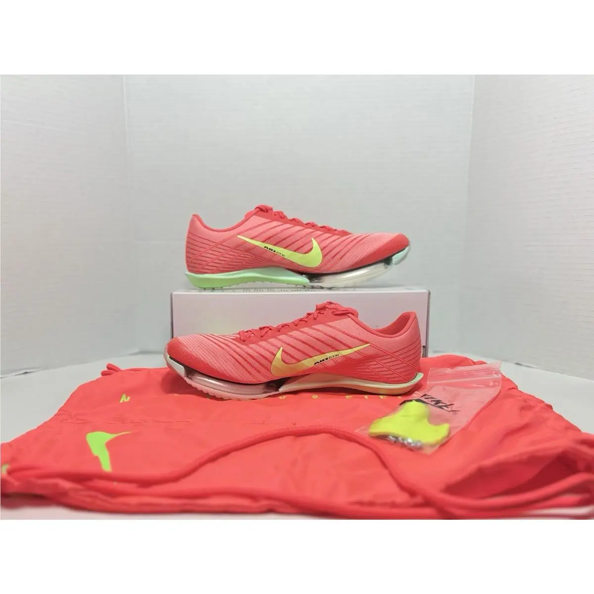 Nike shoes - Nike Air Zoom Maxfly - Air Zoom Maxfly - FD8395-600 - Red, Manufacturer: Bright Crimson/Lime Blast/Mint Foam/Washed Coral 22