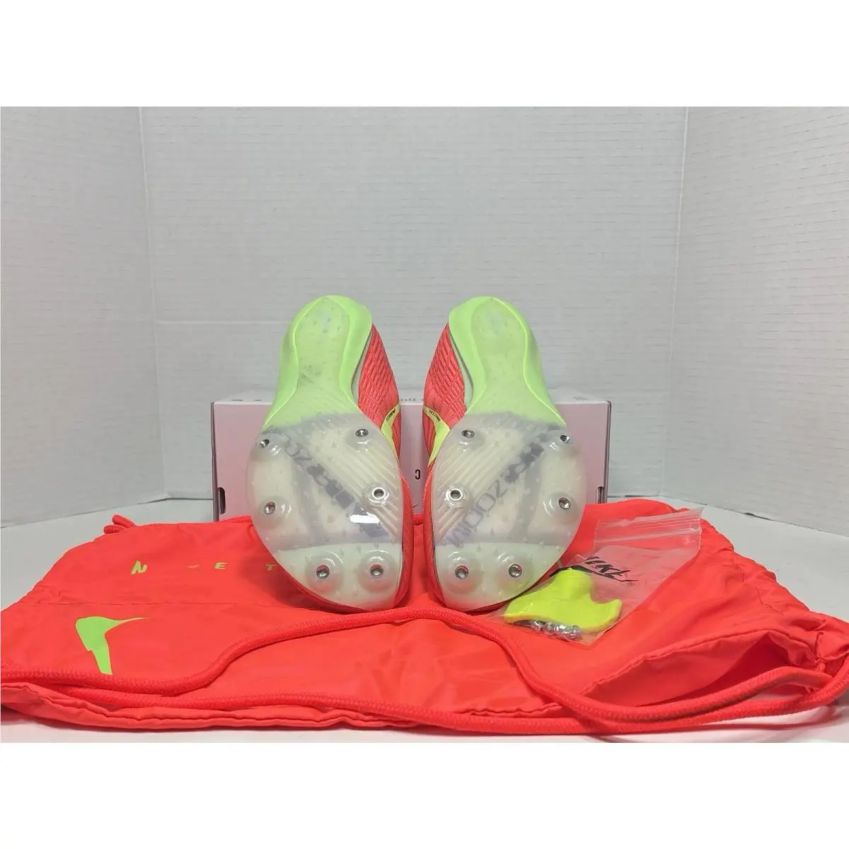 Nike shoes - Nike Air Zoom Maxfly - Air Zoom Maxfly - FD8395-600 - Red, Manufacturer: Bright Crimson/Lime Blast/Mint Foam/Washed Coral 28