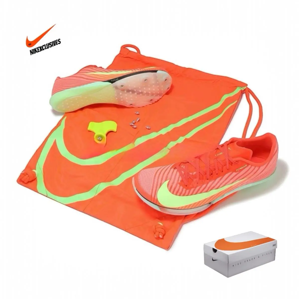 Nike shoes - Nike Air Zoom Maxfly - Air Zoom Maxfly - FD8395-600 - Red, Manufacturer: Bright Crimson/Lime Blast/Mint Foam/Washed Coral 31