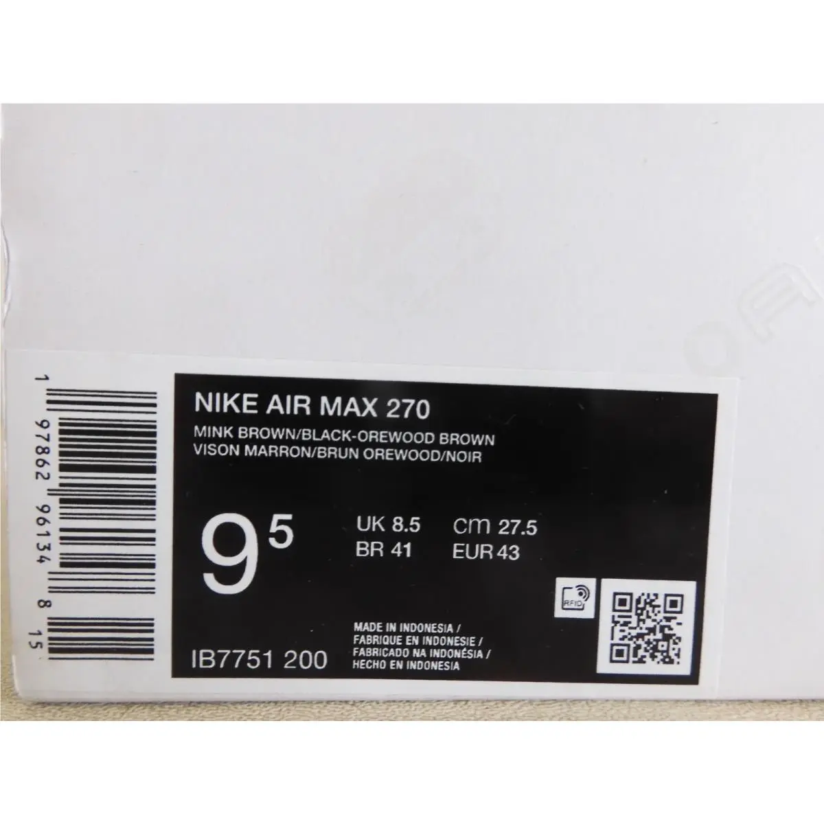 Nike shoes - Nike Air Max 270 - Air Max - IB7751-200 - Brown 22