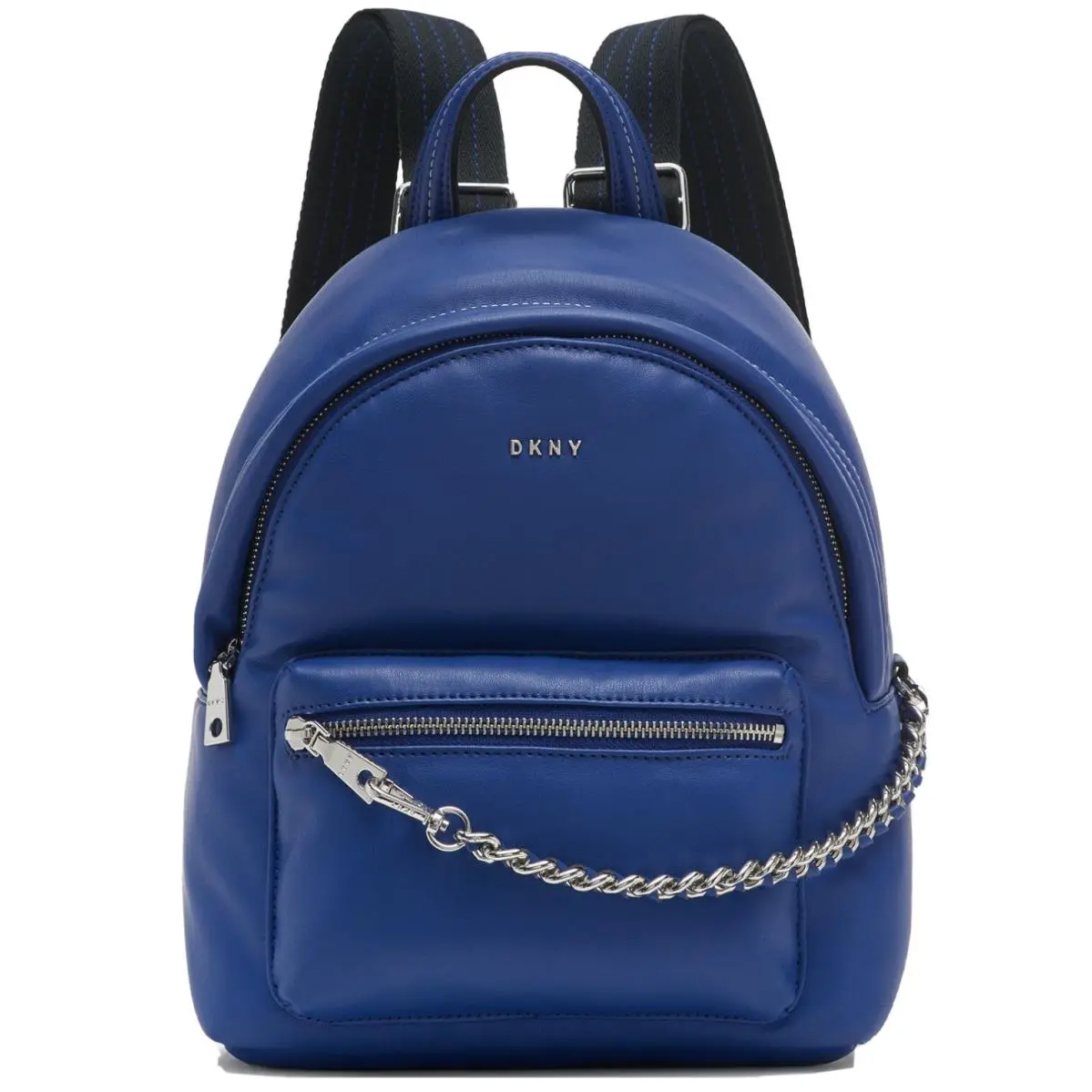 Dkny Quinn Backpack Royal Blue￼ Silver Hardware Medium Black Strap