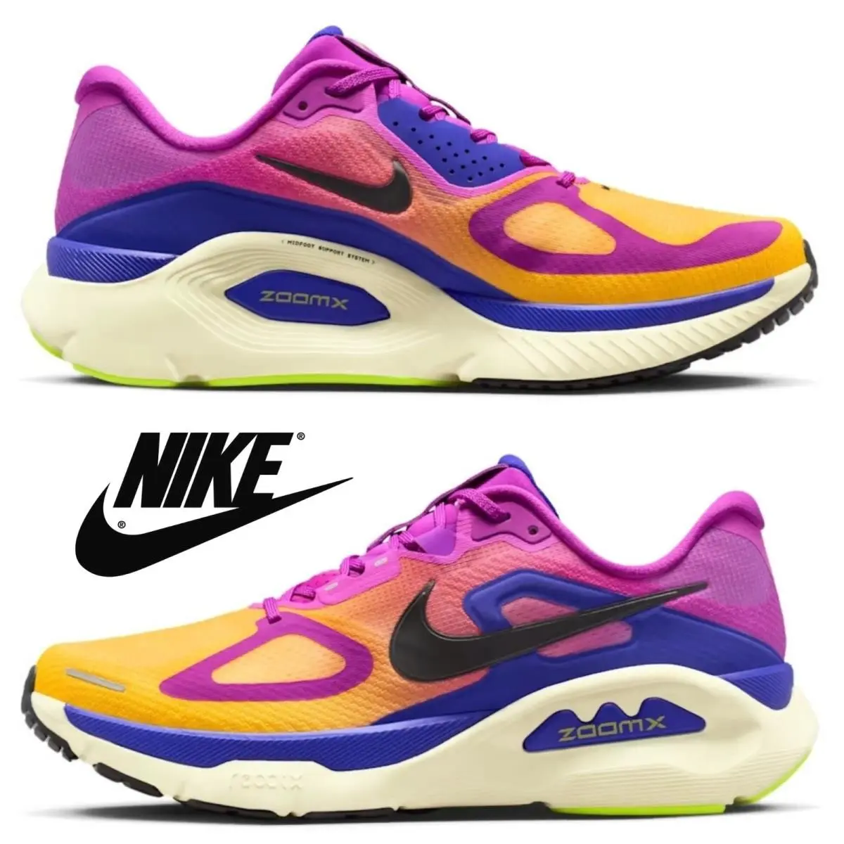 Nike shoes - Nike Structure Plus - Structure Plus - Multicolor, Maufacturer: Hyper Violet/Citron Pulse/Indigo Burst/Black 8