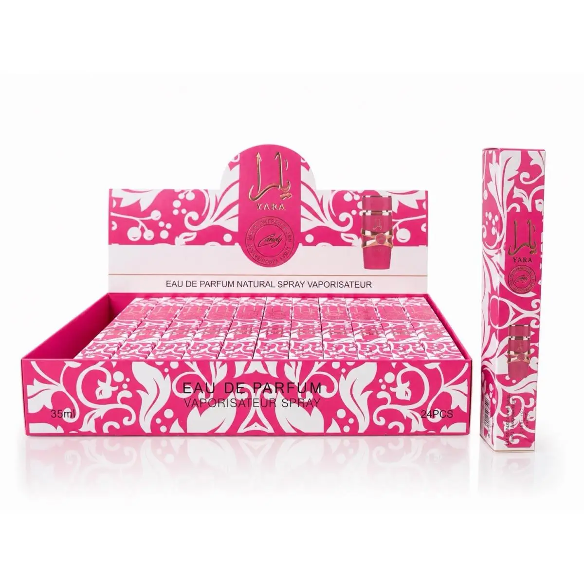 Lattafa 24 Pack - Yara Candy Travel Size 35 ML / 1.1 Oz Eau De Parfum