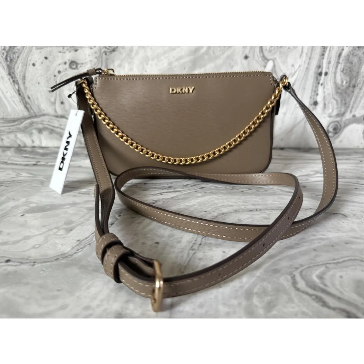 Purse Dkny Crossbody Handbag Logo Bryant Park Demi Brown