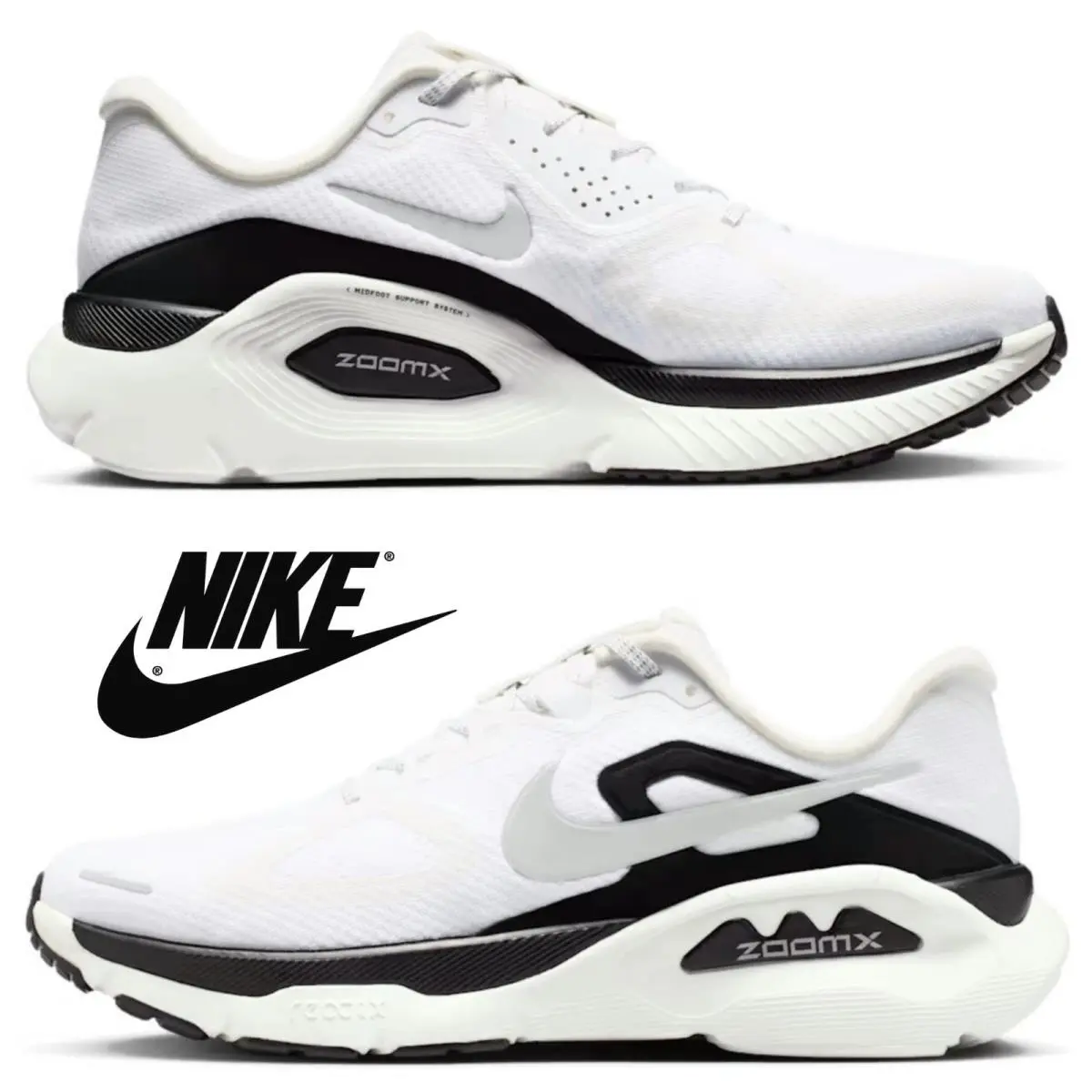 Nike shoes - Nike Structure Plus - Structure Plus - White, Maufacturer: Summit White/Black/Metallic Silver 26