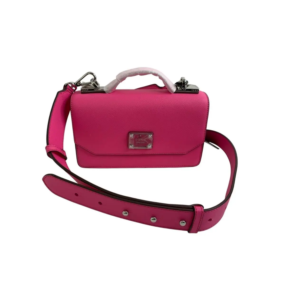 Dkny Perla Small Top Handle Bag Bright Pink X-body Barbiecore