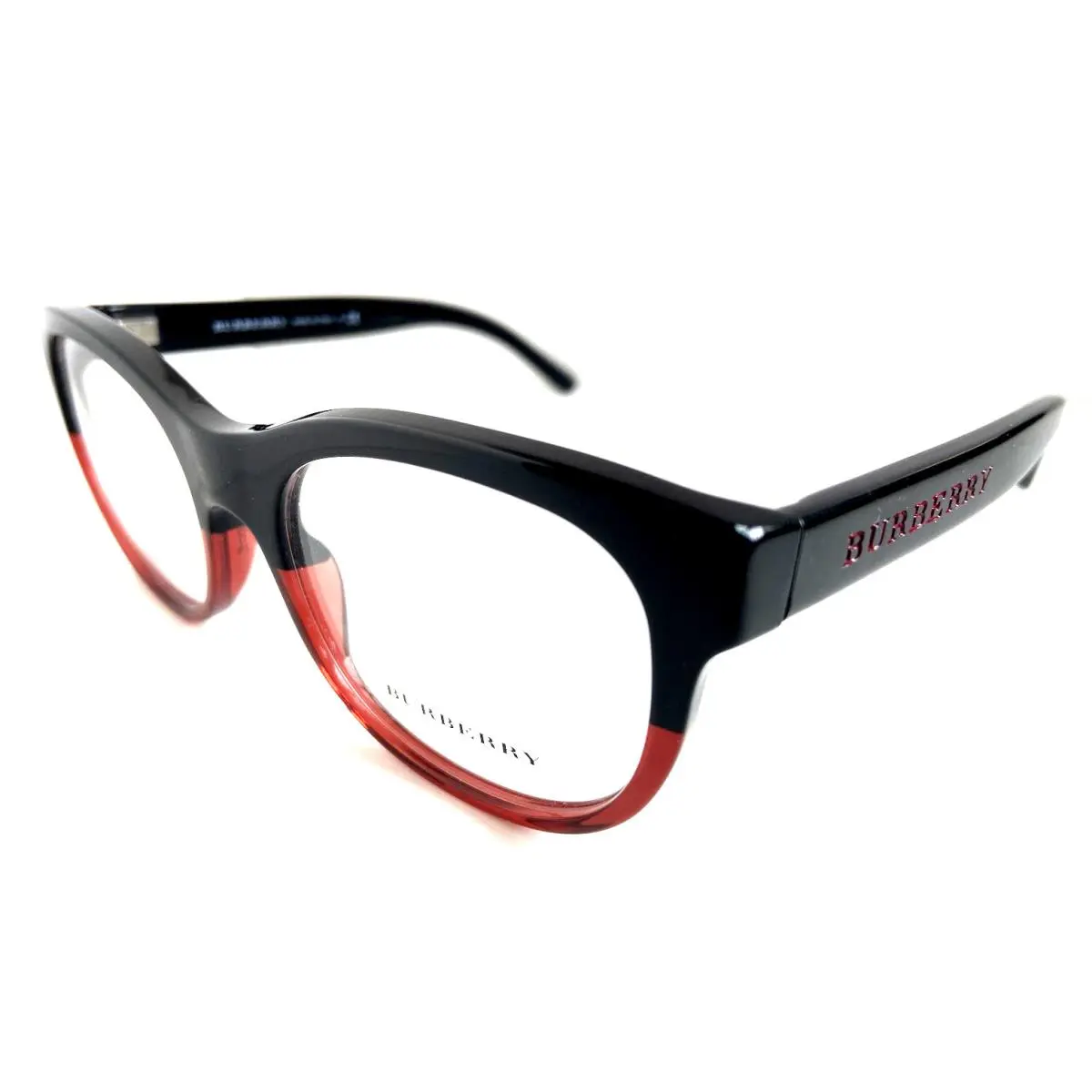 Burberry B 2169 3467 50mm Black Red Round Men`s Women`s Eyeglasses Frame