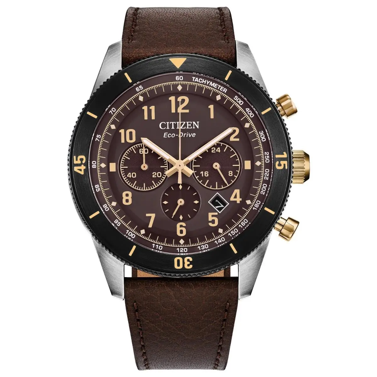 Terra Force Eco Drive Brown Dial Men`s Watch CA4746-08X by Citizen