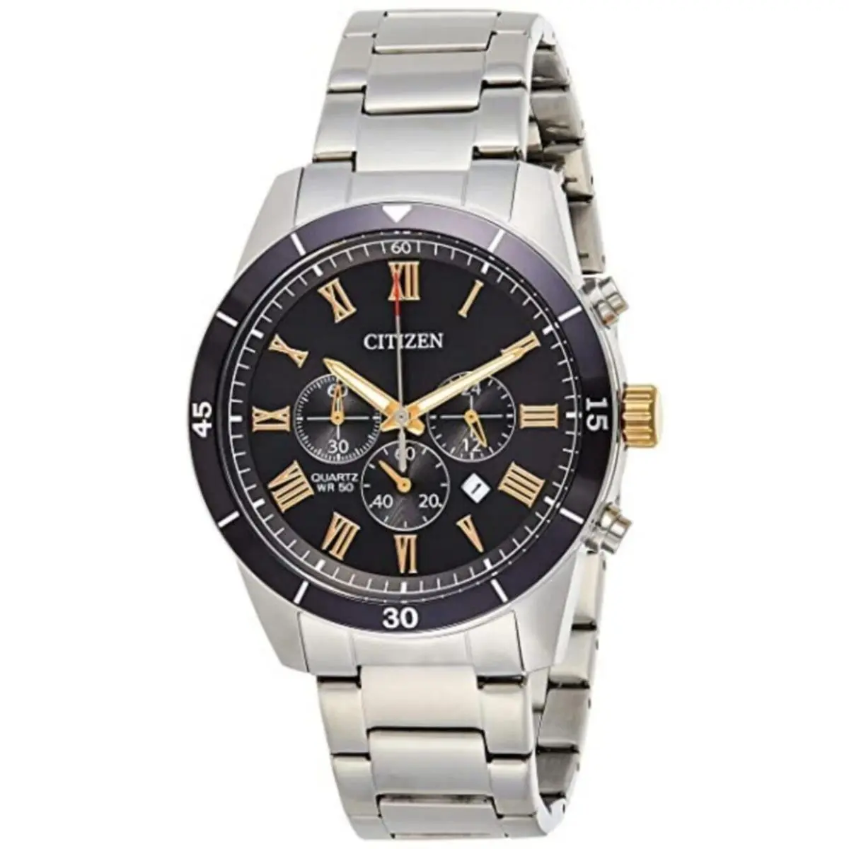 Men`s Sports Chronograph Quartz Stainless Steel Watch - AN8168-51H by Citizen