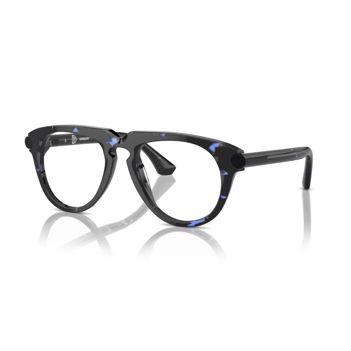 Burberry BE2408U 4111 Aviator Eyeglasses 53mm Blue Havana / Demo Lens