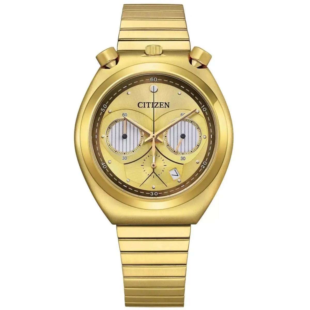 Citizen Star Wars C-3PO AN3662-51W 38MM Chronograph Gold Tone Men`s Watch