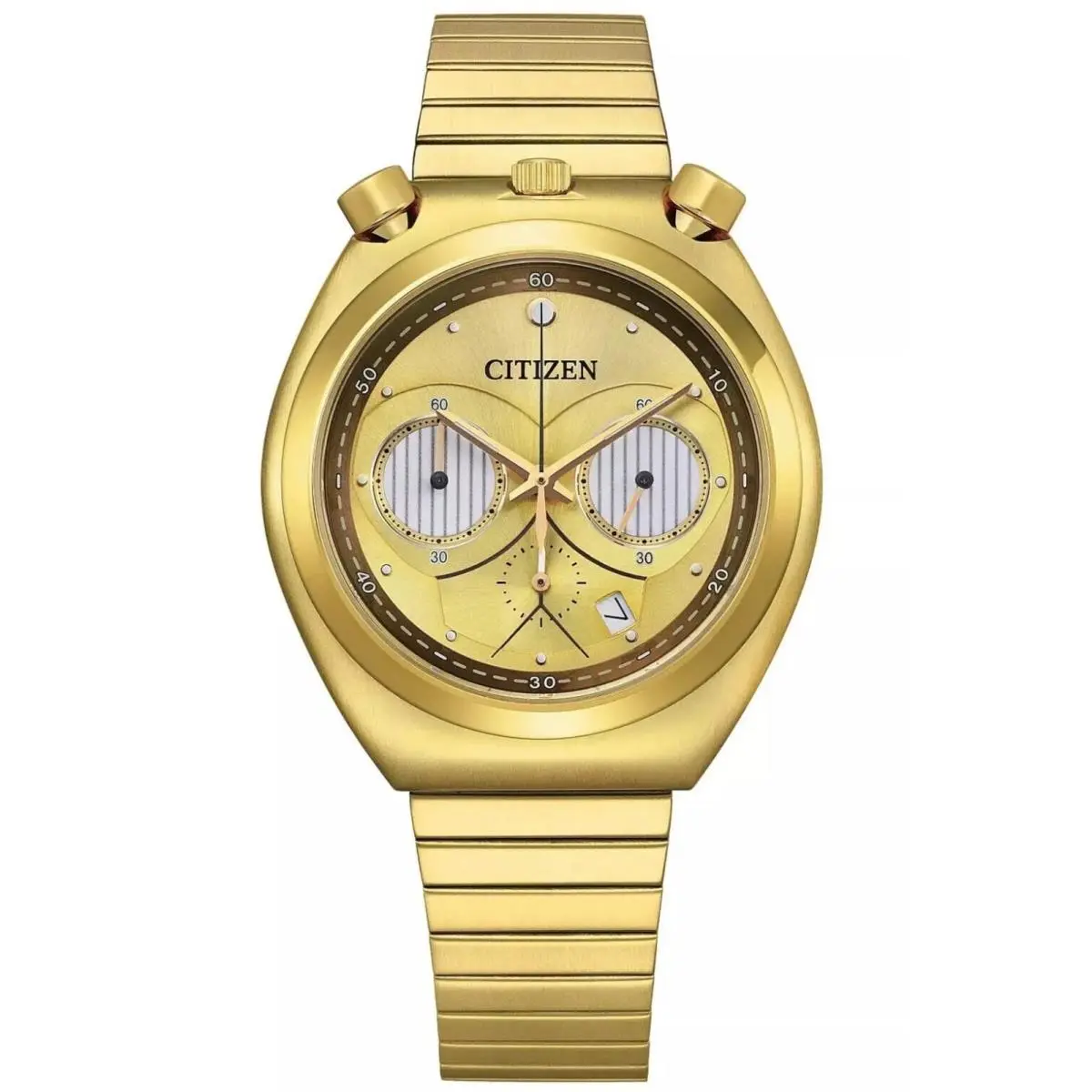 Citizen Star Wars C-3PO AN3662-51W 38MM Chronograph Gold Tone Men`s Watch