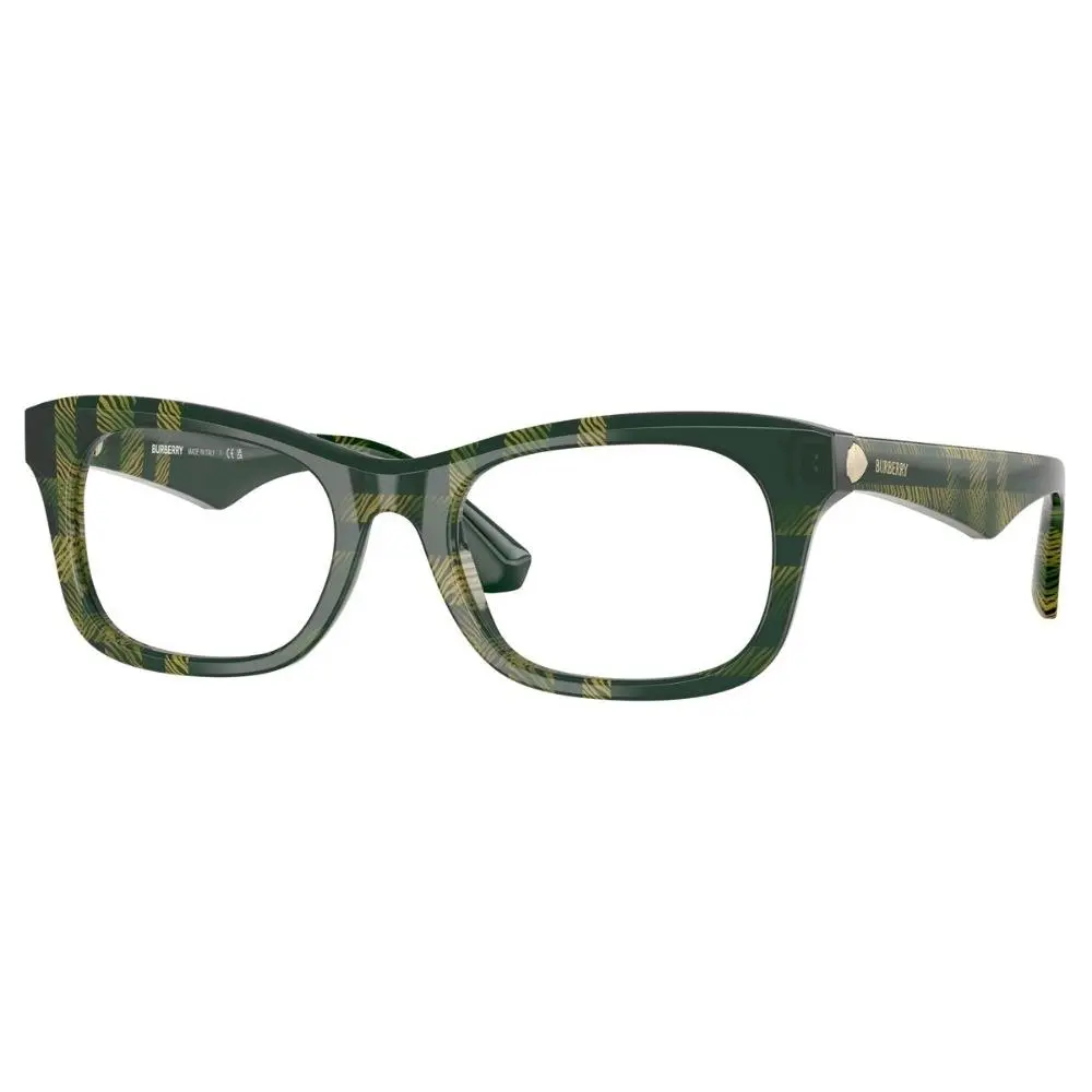 Burberry BE2422F 4125 Eyeglasses 52mm Check Green / Clear Demo Lens