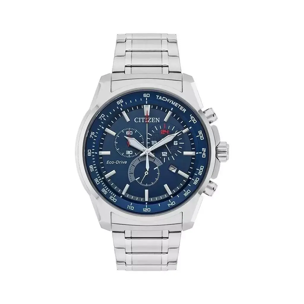 Citizen Men`s Eco-drive Chronograph Stainless Steel Watch AT2370-55L