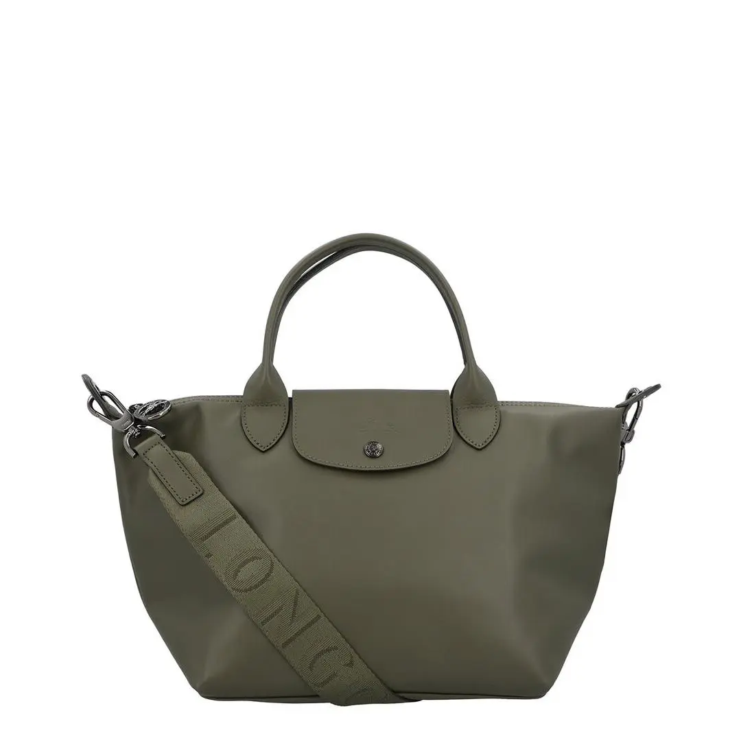 Longchamp Le Pliage Leather Crossbody Women`s Green - Exterior: Green