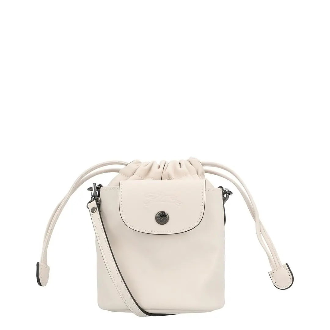 Longchamp Le Pliage Xtra Xs Leather Bucket Bag Women`s White - Exterior: White