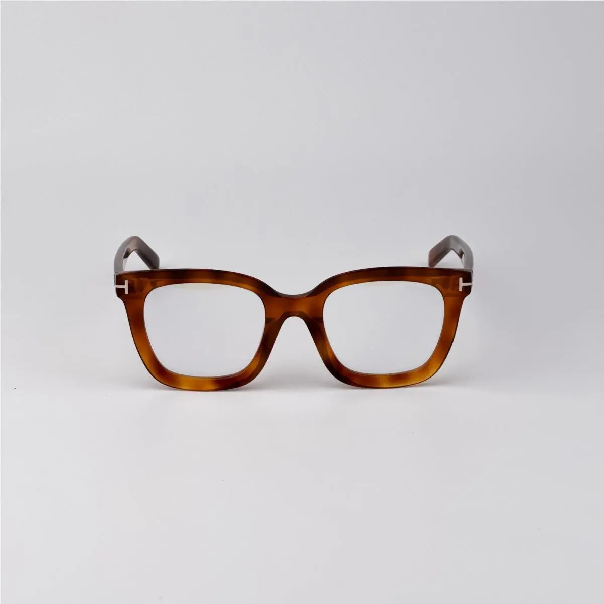 Tom Ford Men Eyeglasses Blonde Havana Square FT5880-B 053