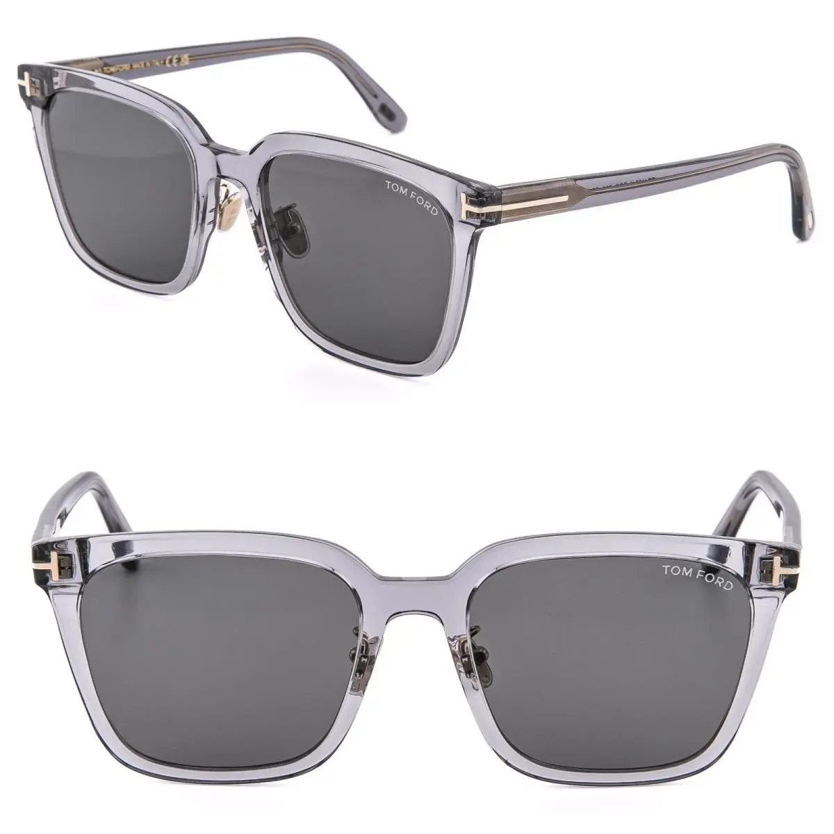 Tom Ford FT1132K 20A Crystal Gray Classic Sunglasses 1132 TF1132