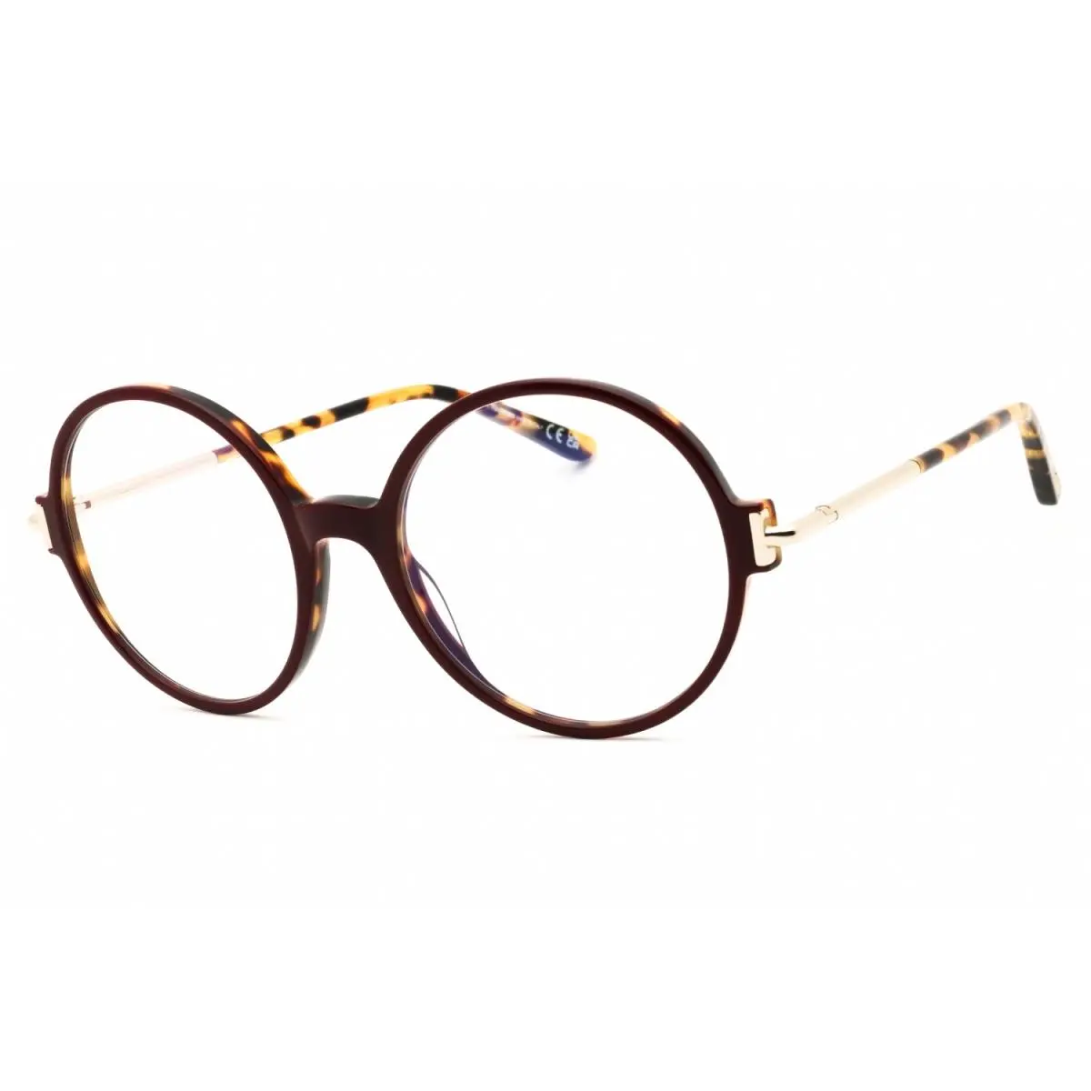 Tom Ford FT5914-B 071 Eyeglasses Bordeaux Clear Frame 53mm