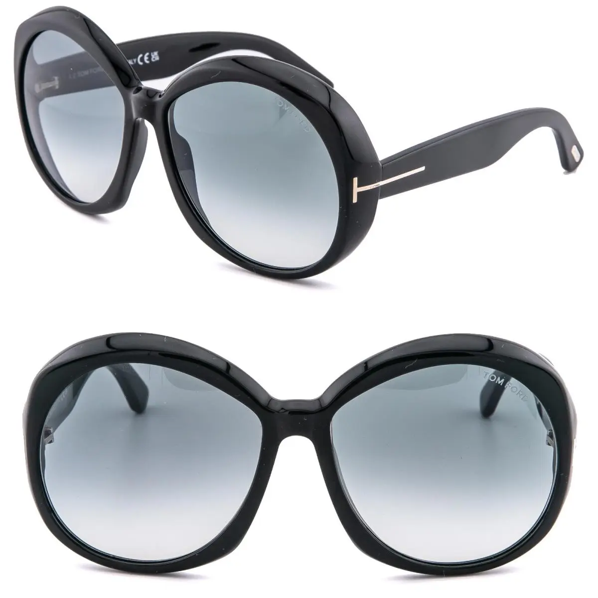 Tom Ford Annabelle TF1010 01B Black Bold Infinity Oversized Sunglass 1010 FT1010