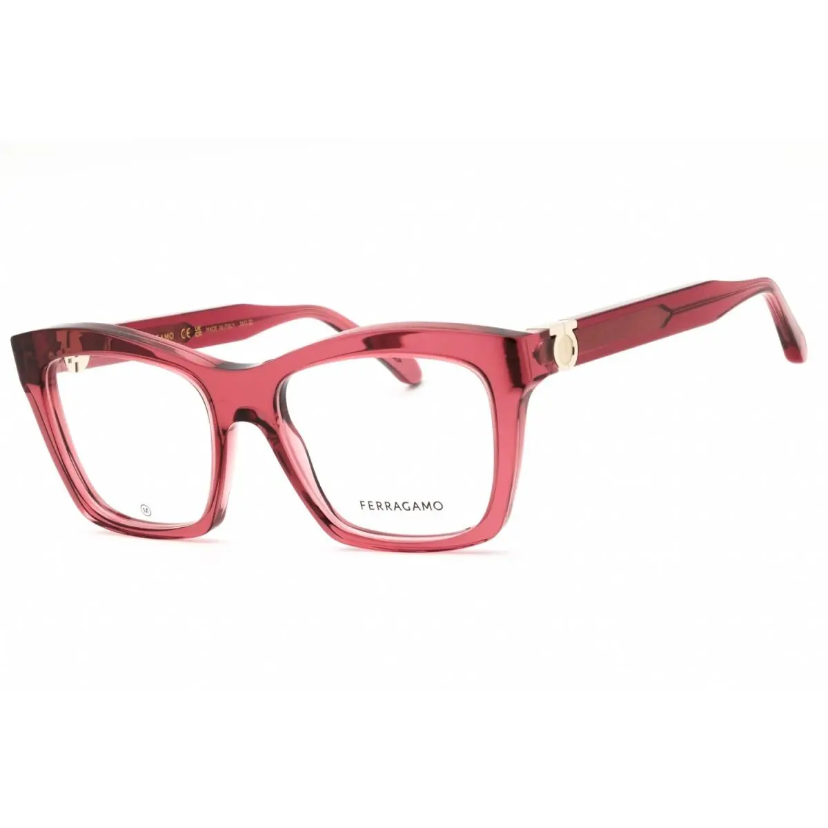 SF3022 655 Transparent Wine 53mm Eyeglasses by Salvatore Ferragamo
