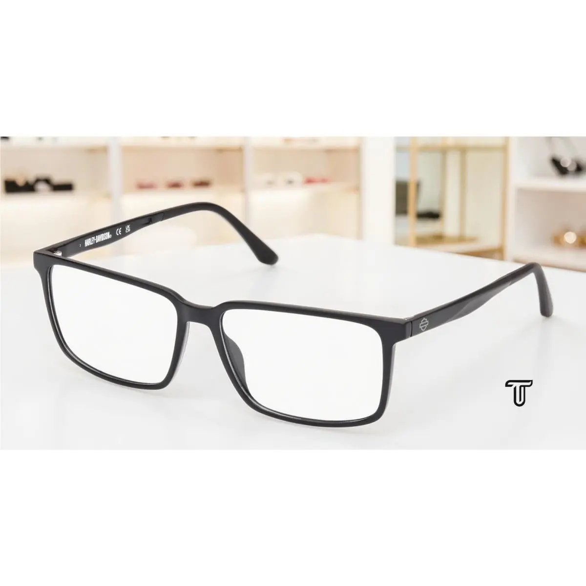 Harley Davidson HD50021 002 Injected Matte Black 57 mm Men`s Eyeglasses