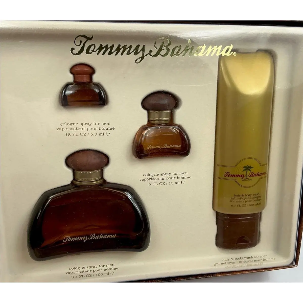 Tommy Bahama Classic Vintage Men 3.4 Oz .5 Oz .18 Oz Cologne Spray Gift Set