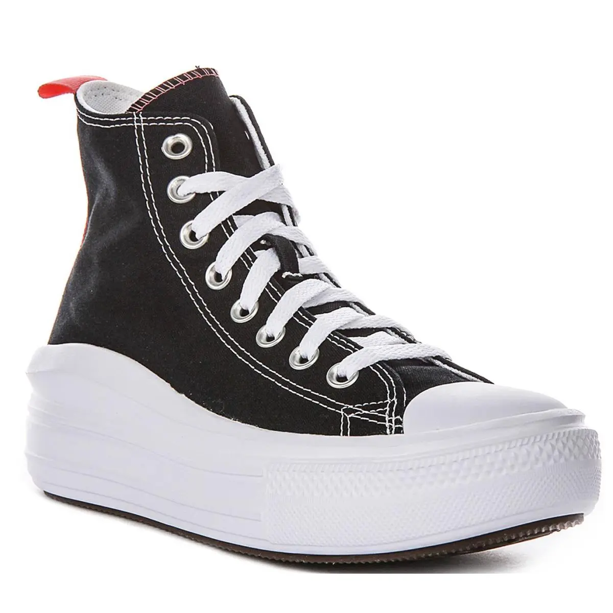 Converse Chuck Taylor All Star Move Hi Trainer Girl Shoes In Black US 4 - 7