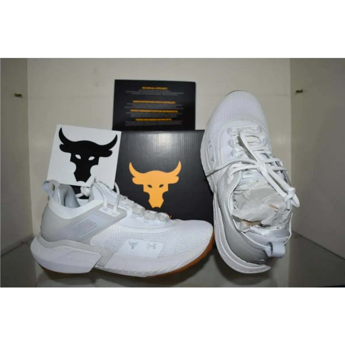 Under Armour shoes - Under Armour Men`s Project Rock 5 Training Shoes - 3025435 102 - White 0