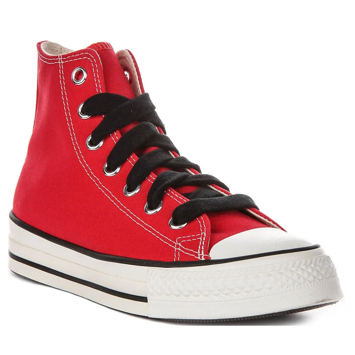 Converse Chuck Taylor All Star Hi Top Lace Up Womens Trainers In Red US 4 - 10