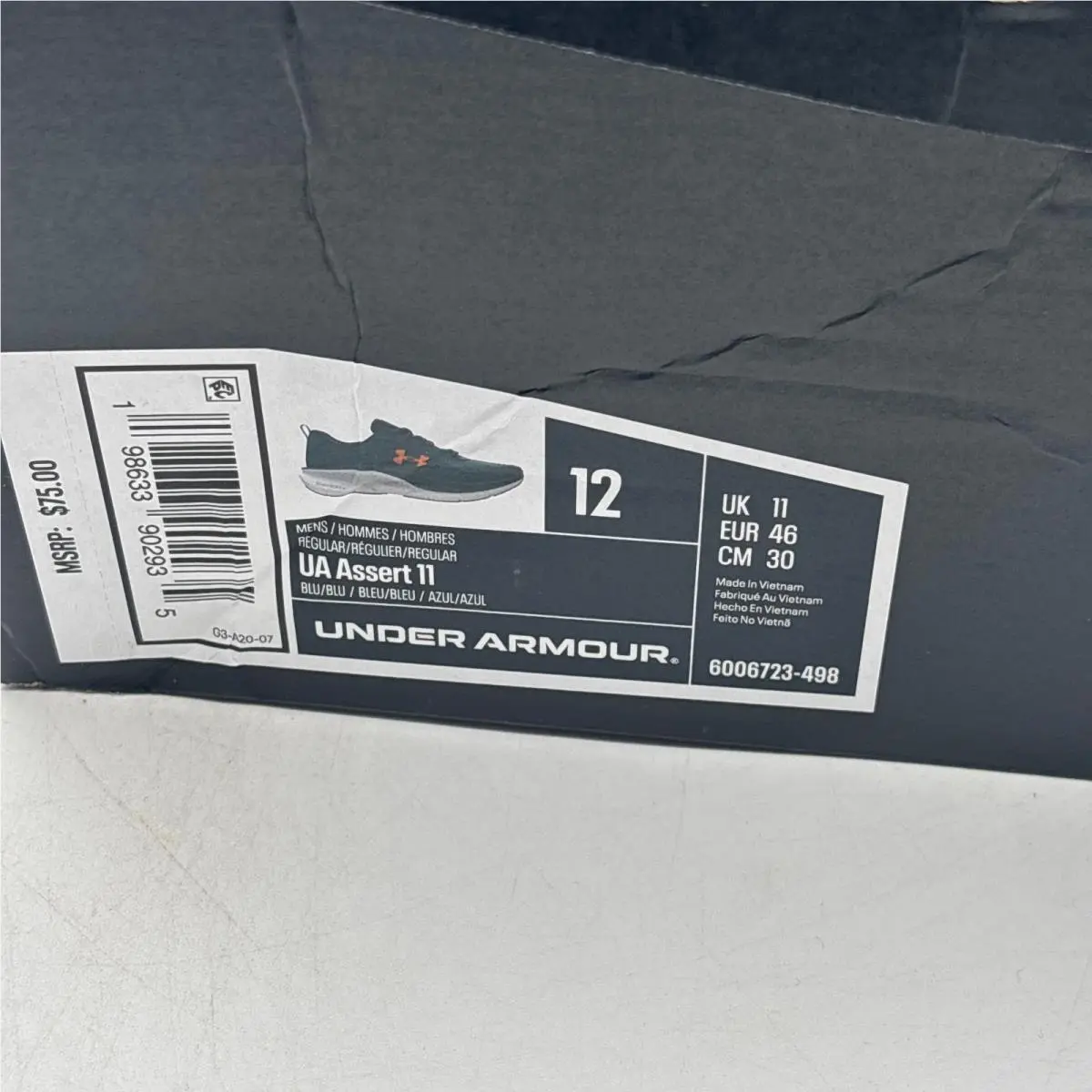 Under Armour shoes - UA Assert 11 - Assert - Blue 1