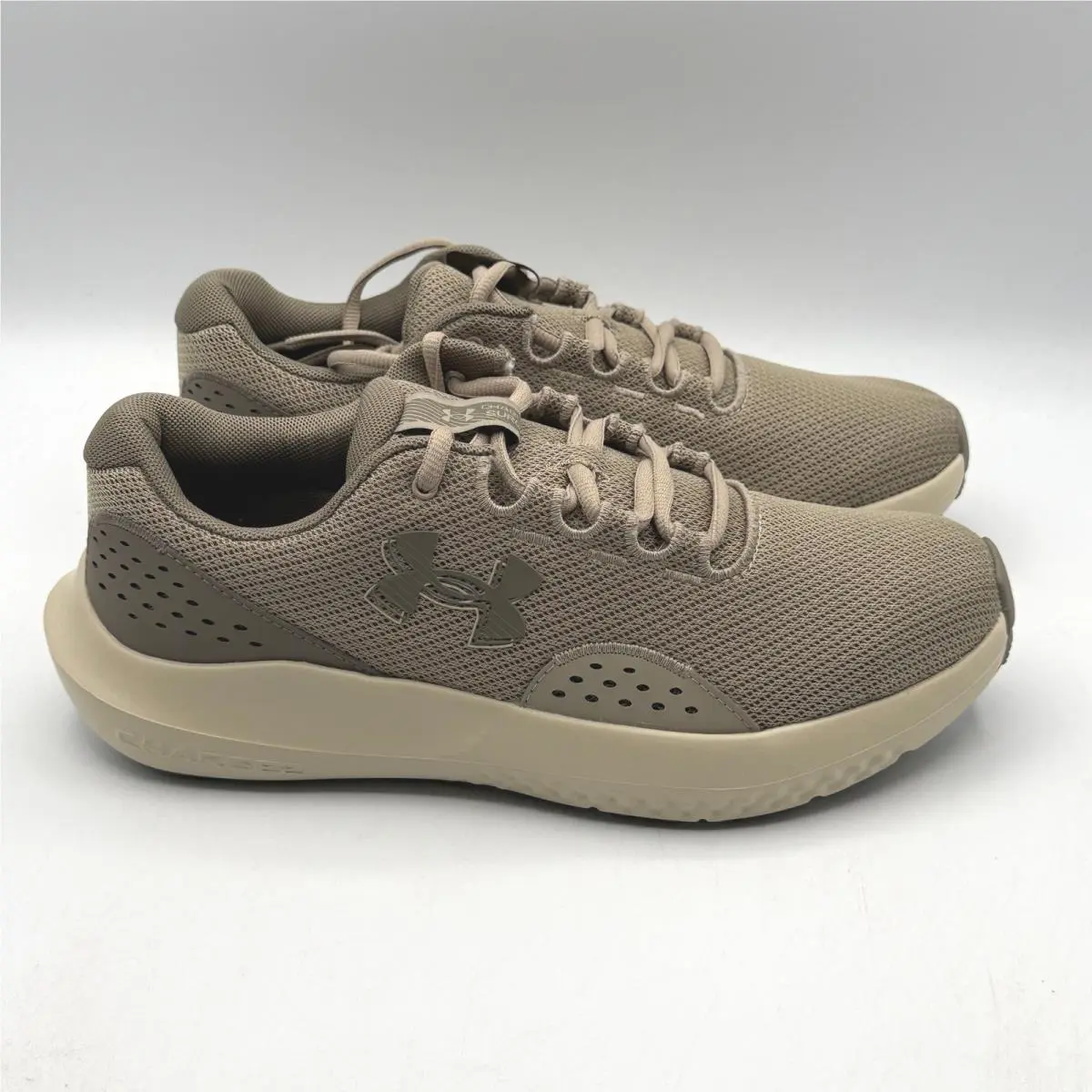 Under Armour Charged Surge 4 Men Size 8 Brown Mesh Running Shoes 3027000-203