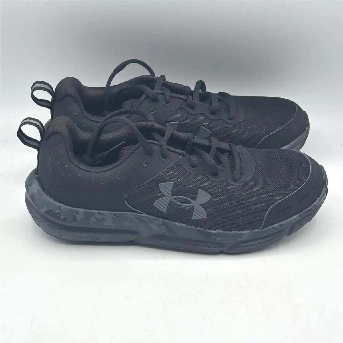 Under Armour Charged Assert 10 Camo Mens Running Shoes 7.5 Black 3027036-001