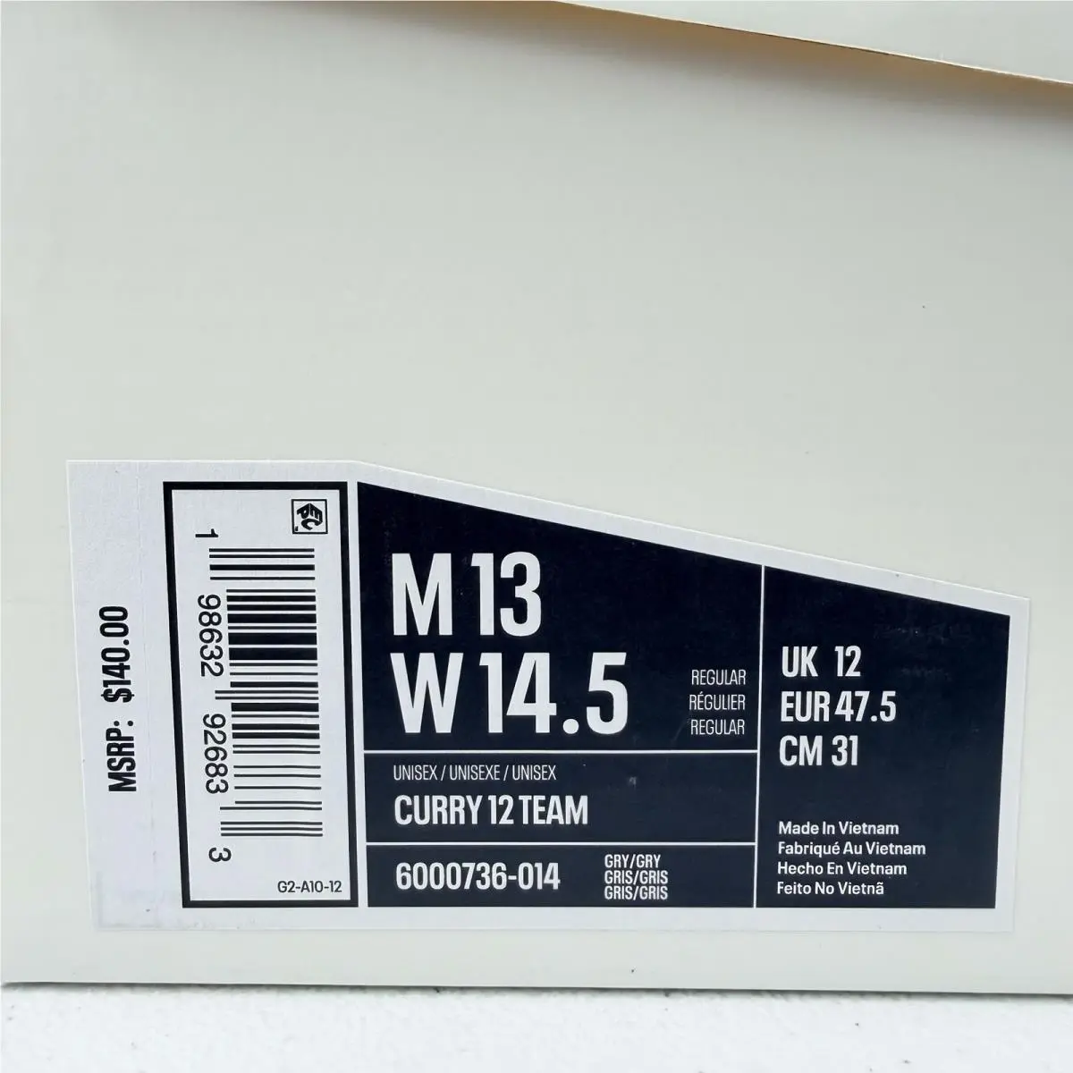 Under Armour shoes - Curry Flow 12 TB Halo Grey - 6000736-014 - Gray 8