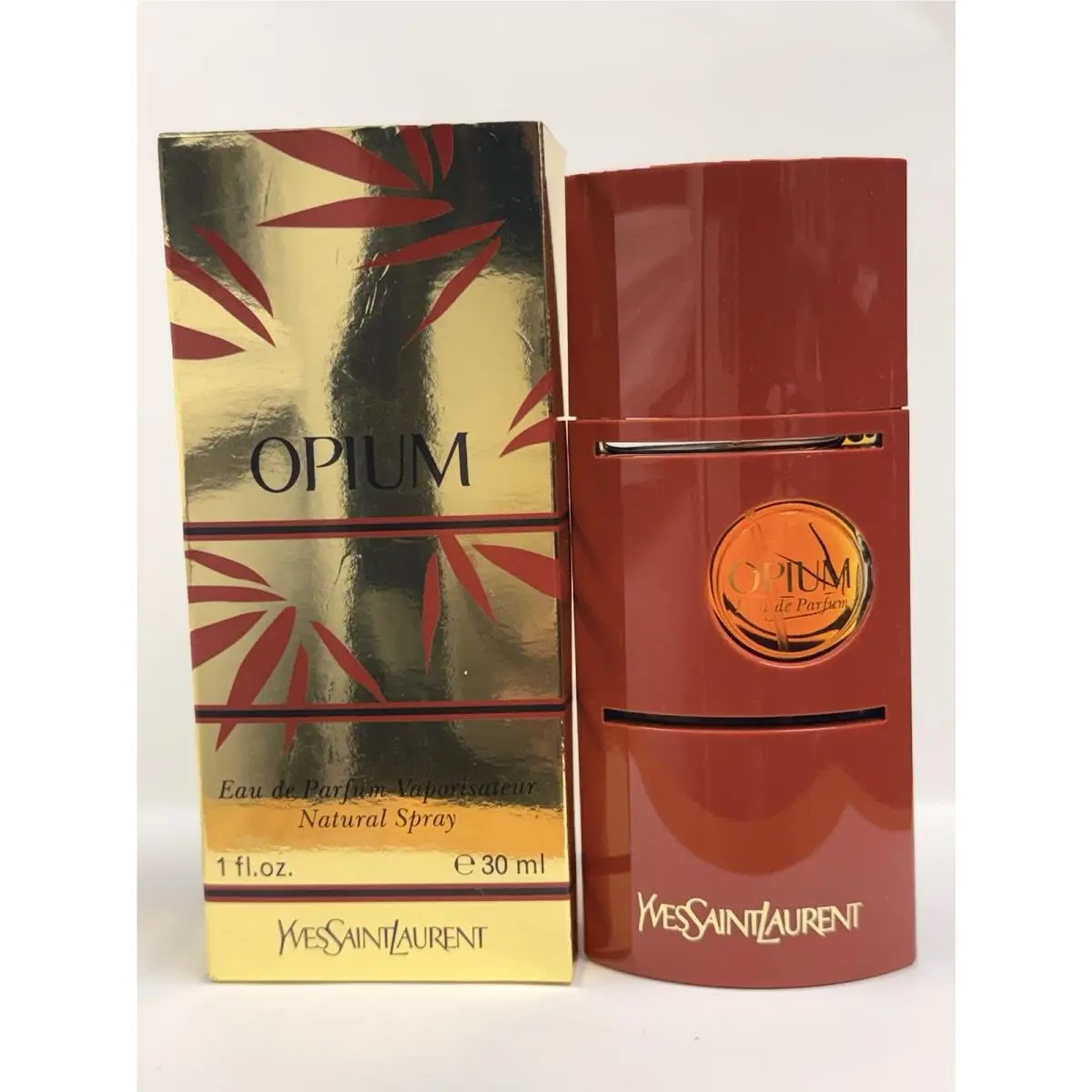 Yves Saint Laurent Opium Ysl 1.0oz Eau De Parfum Spray Rare -as Seen In Pictures