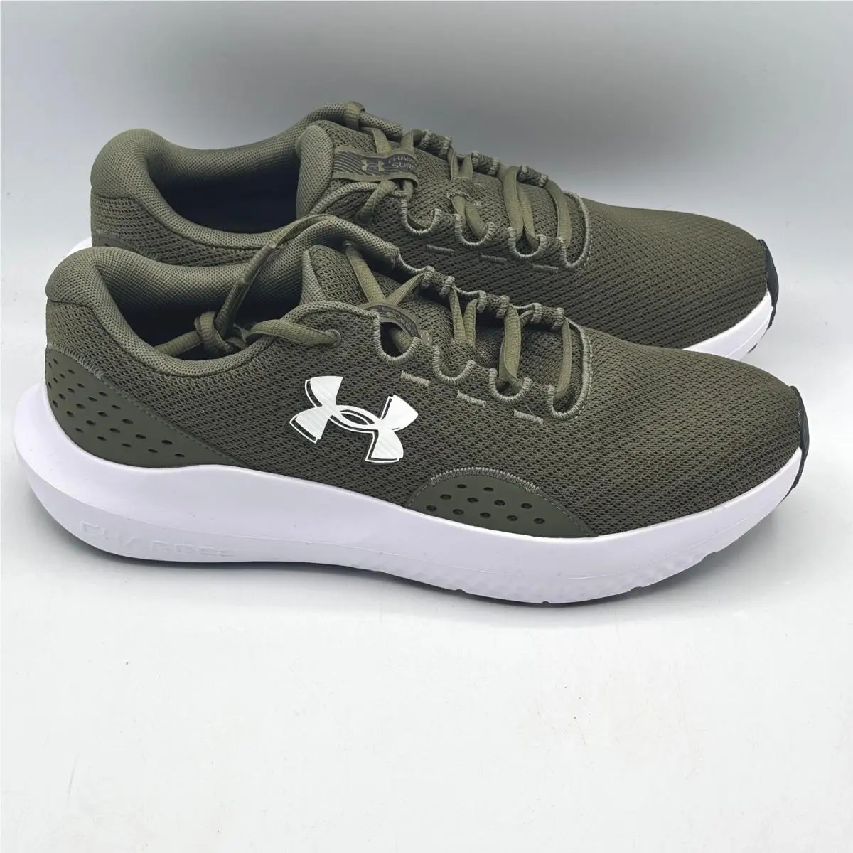 Under Armour Charged Surge 4 Mens Running Shoes 10.5 Olive Green 3027000-301