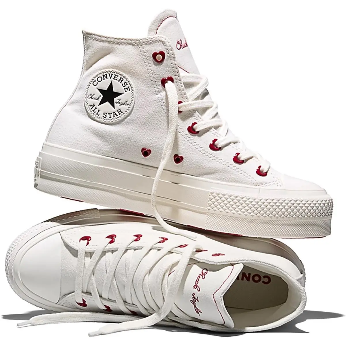 Chuck Taylor All Star Lift Womens Shoes Sz 7.5 White Valentine A19058C by Converse