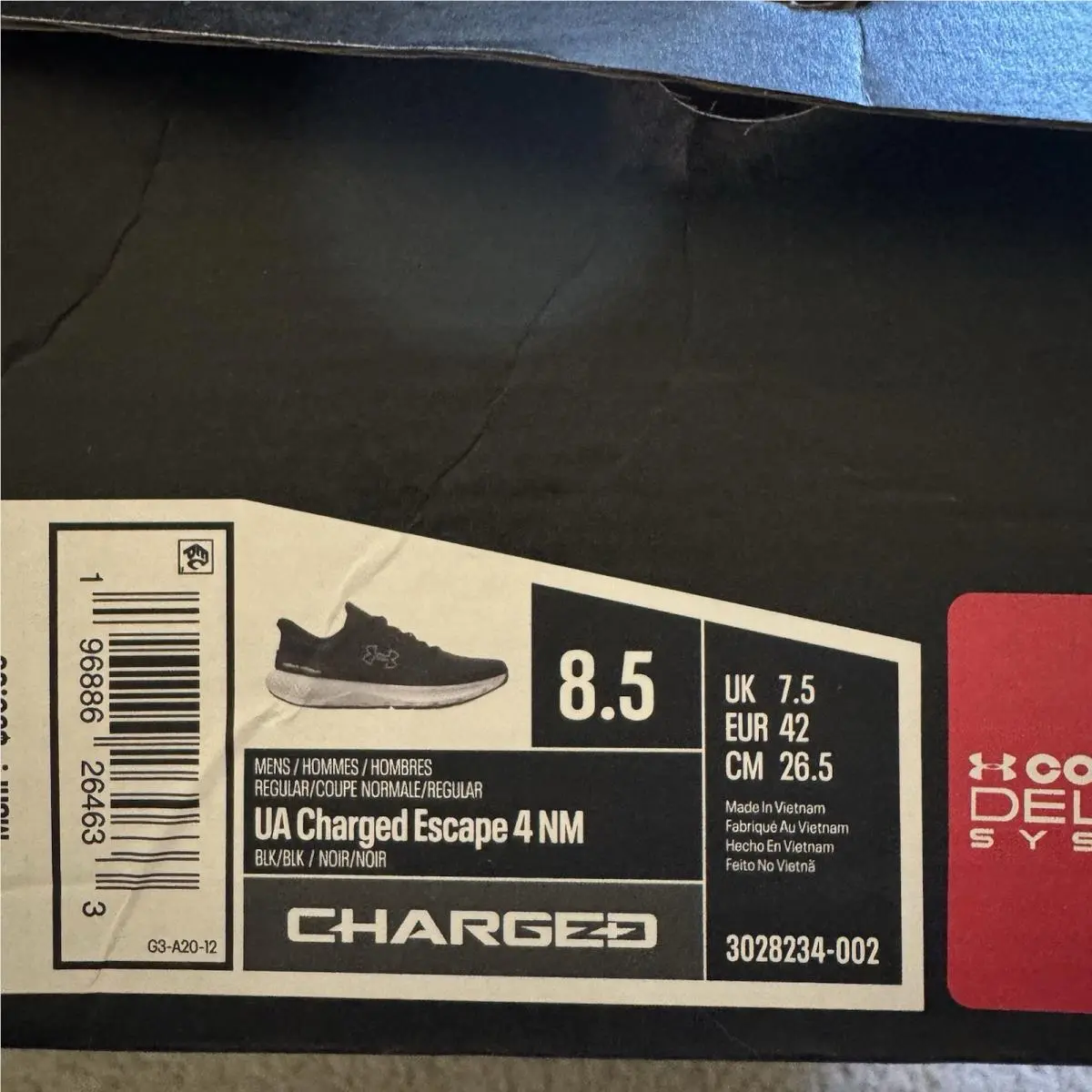 Under Armour shoes - Under Armour Charged Escape - Charged Escape - 3028234-002 - Black 1