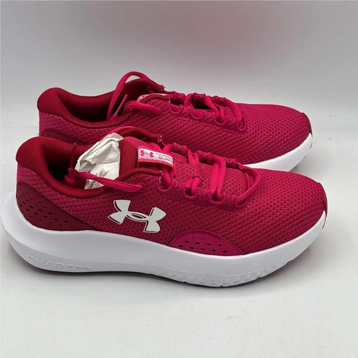 Under Armour Charged Surge 4 Women Size 6 Pink Running Shoes 3027007-681