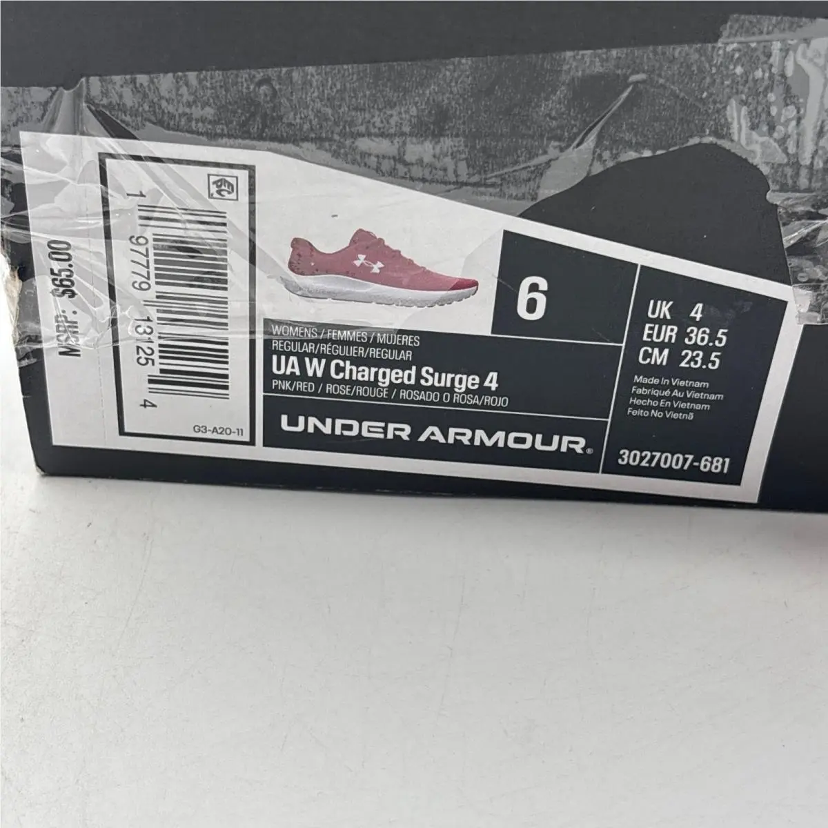 Under Armour shoes - UA W Charged Surge 4 - Pink 1