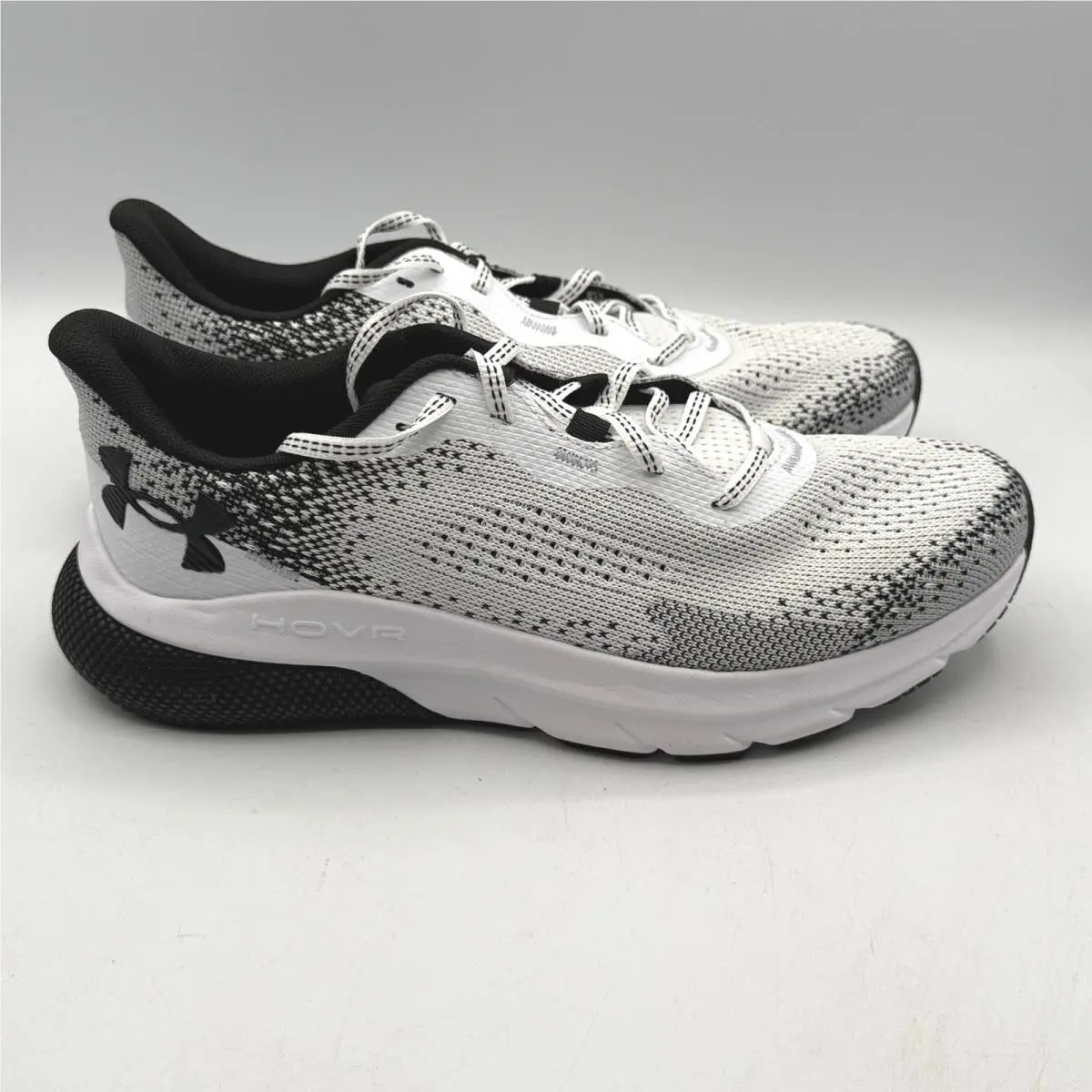 Under Armour UA Hovr Turbulence 2 Mens 8 White Black Running Shoes 3026520-105