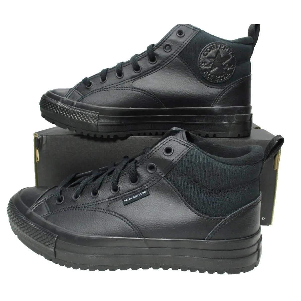 Converse Ctas Malden Street Mid Triple Black Mens Sz 10.5 Athletic Sneaker Boots