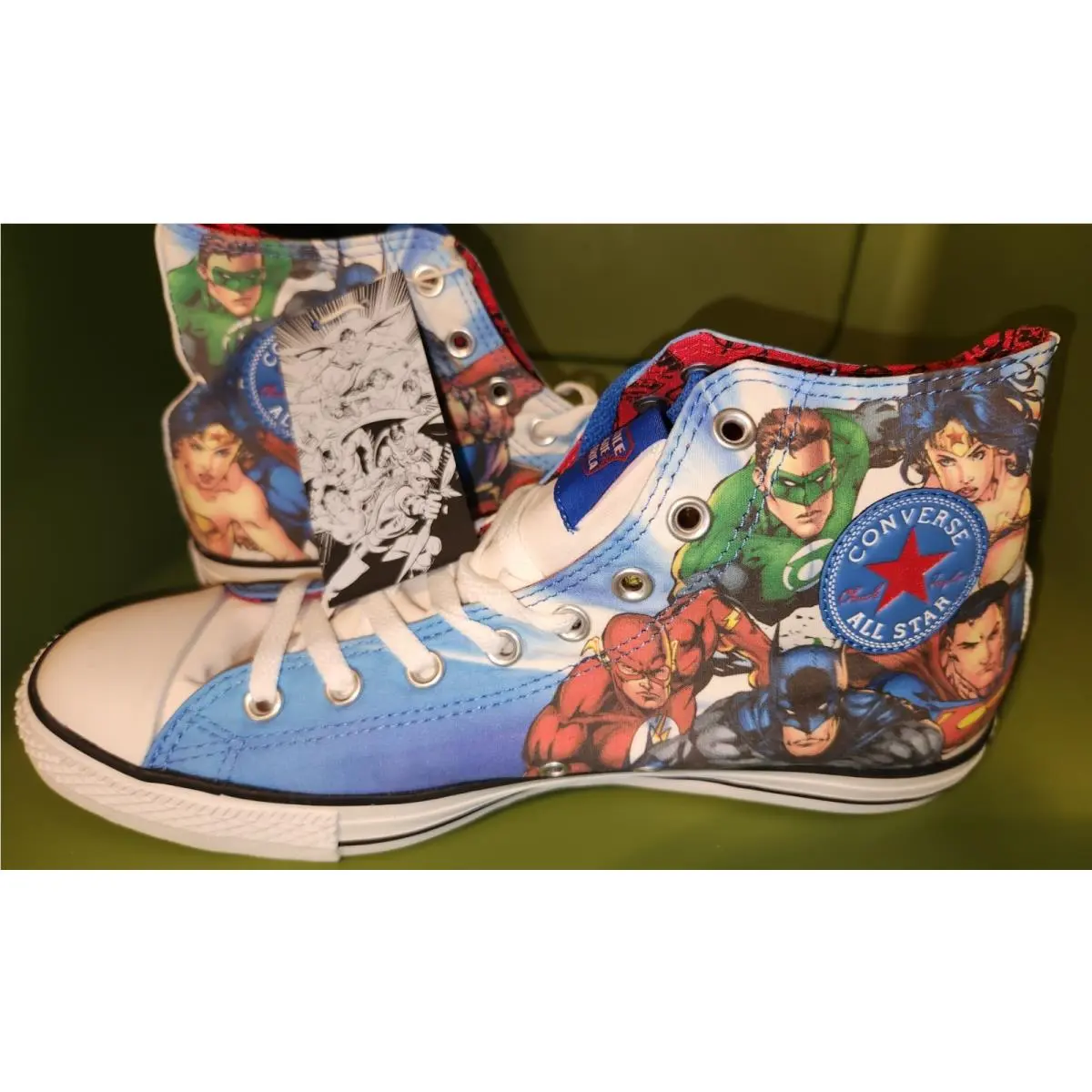 Mens 11 Converse Chuck Tayolor All Star HI Top 131298F Justice League DC Comic