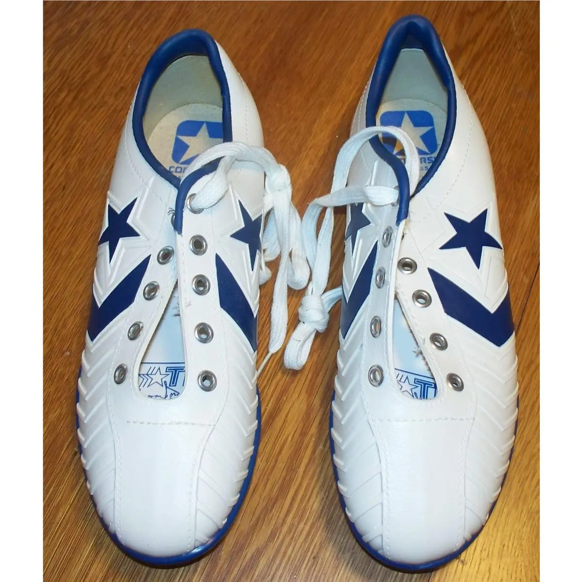 1970 Tony Dorsett Converse Mens Size 8 Blue White Football Cleats Shoes Nos