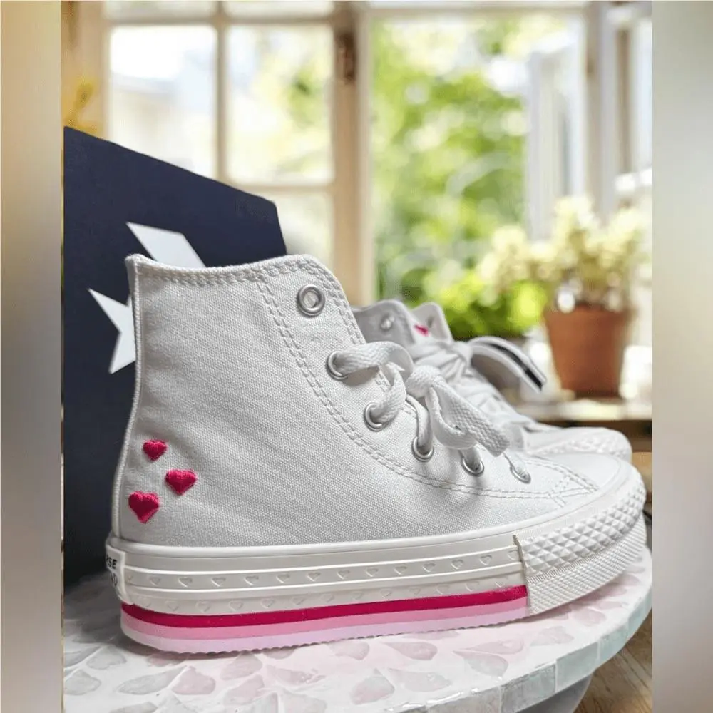 Converse shoes - Converse Chuck Taylor All-Star Hi-top Lift `Valentines` Sneakers - Multicolor, Exterior: Multicolor 11