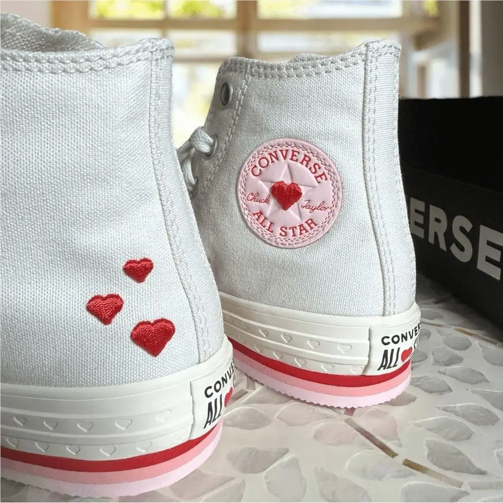 Converse shoes - Converse Chuck Taylor All-Star Hi-top Lift `Valentines` Sneakers - Multicolor, Exterior: Multicolor 12