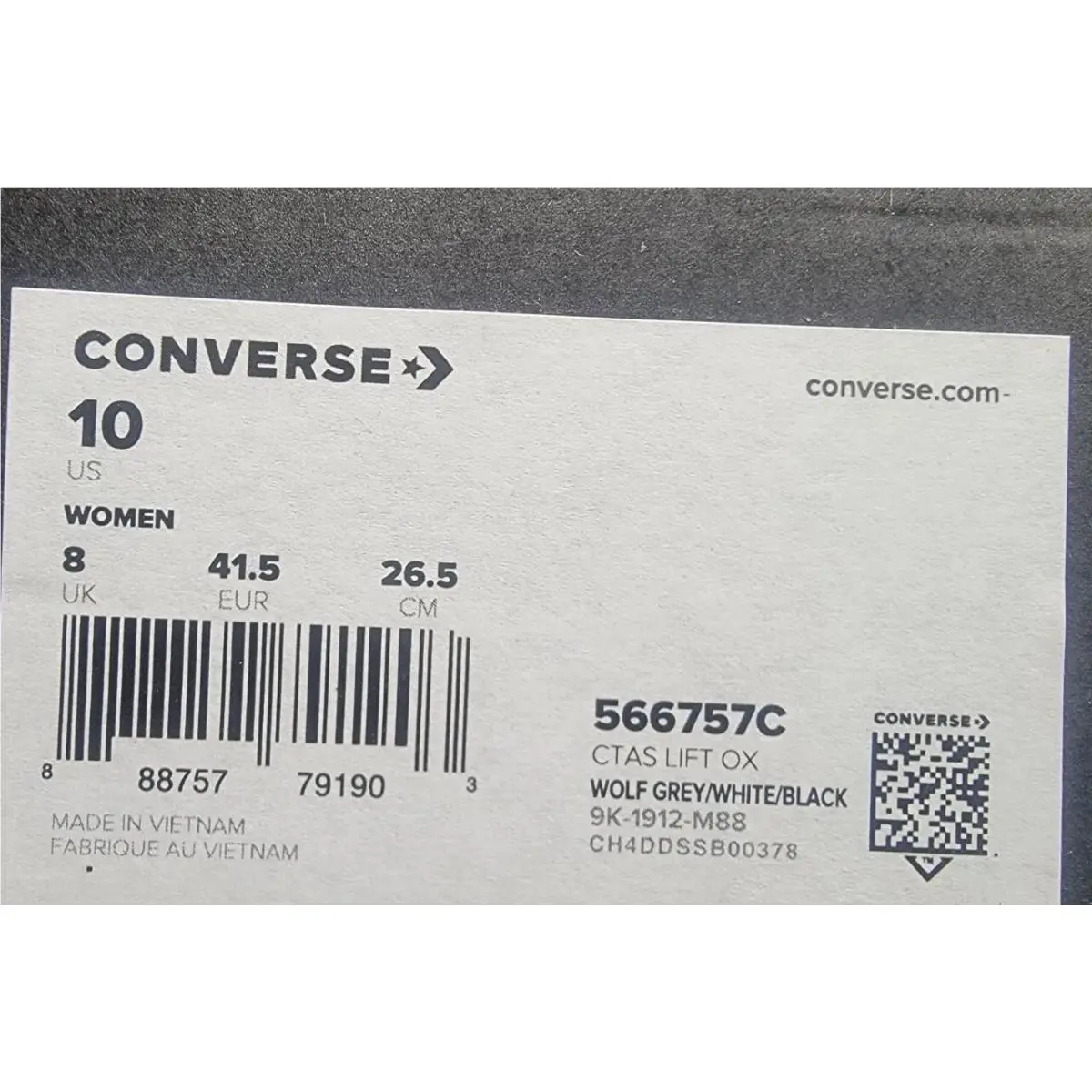 Converse shoes - Converse CTAS Lift OX - CTAS Lift - 566757c - Wolf Grey 5