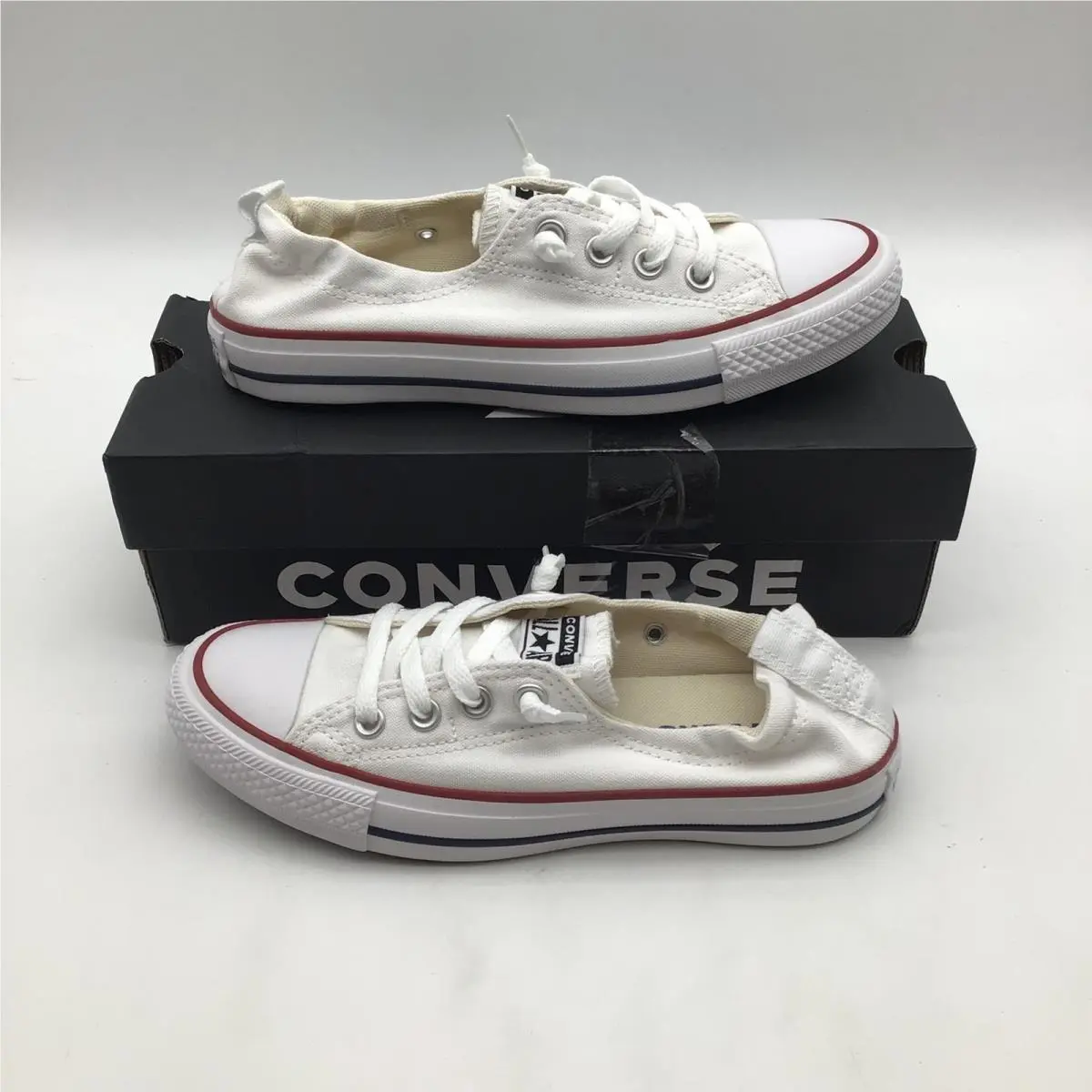 Converse Ctas Shoreline Slip On White Canvas Sneakers 537084F Womens Size 7