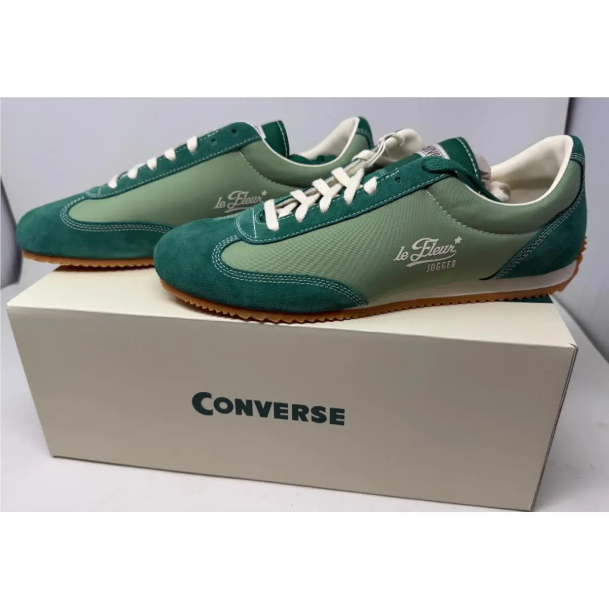 Converse Le Fleur Jogger OX A16192C Green Suede Sneakers Men’s 11