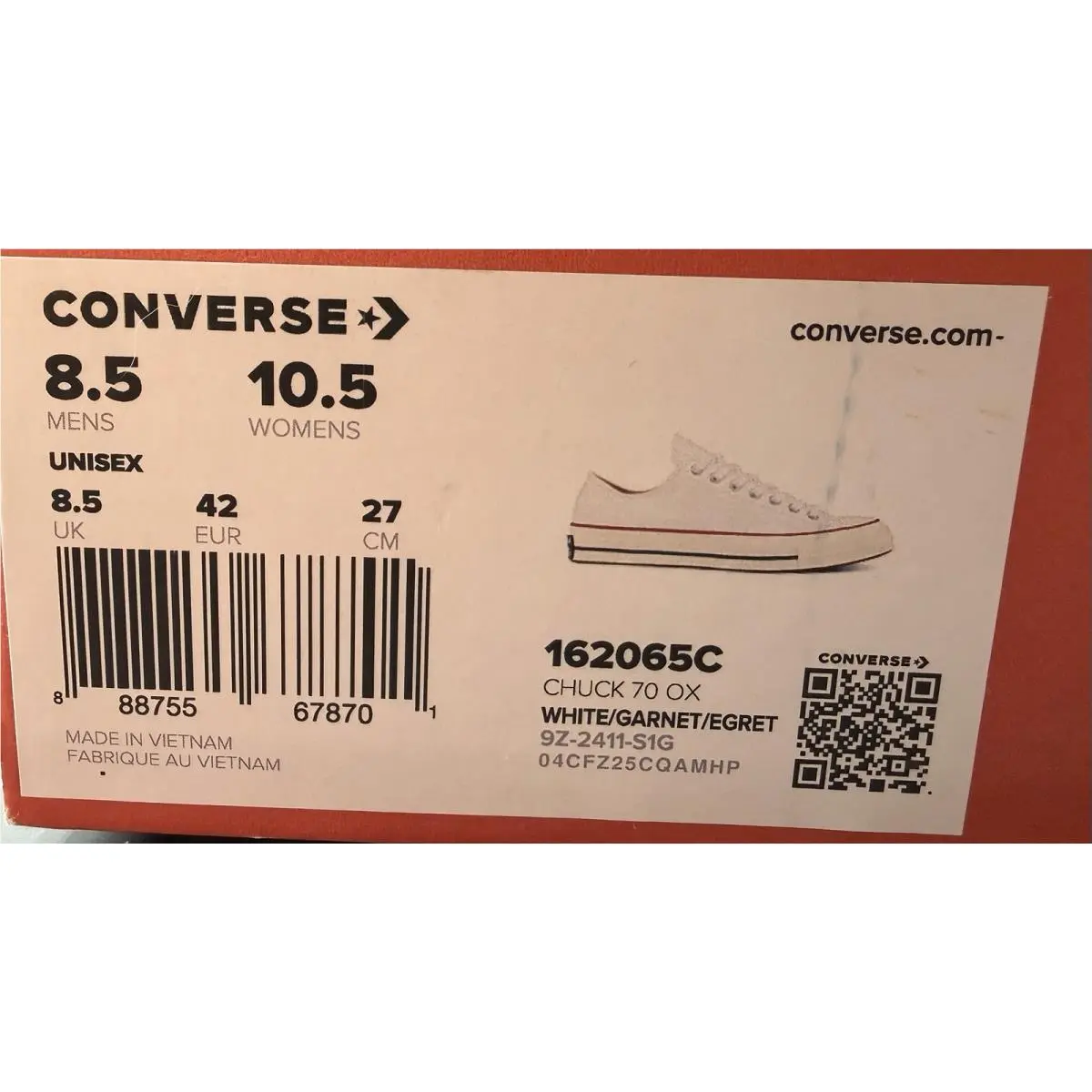 Converse shoes - Converse Chuck Taylor All Star 70 - 162065C - White 7